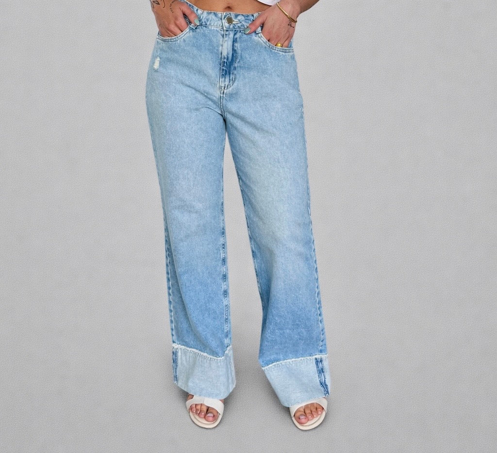 Calça Jeans Wide Leg