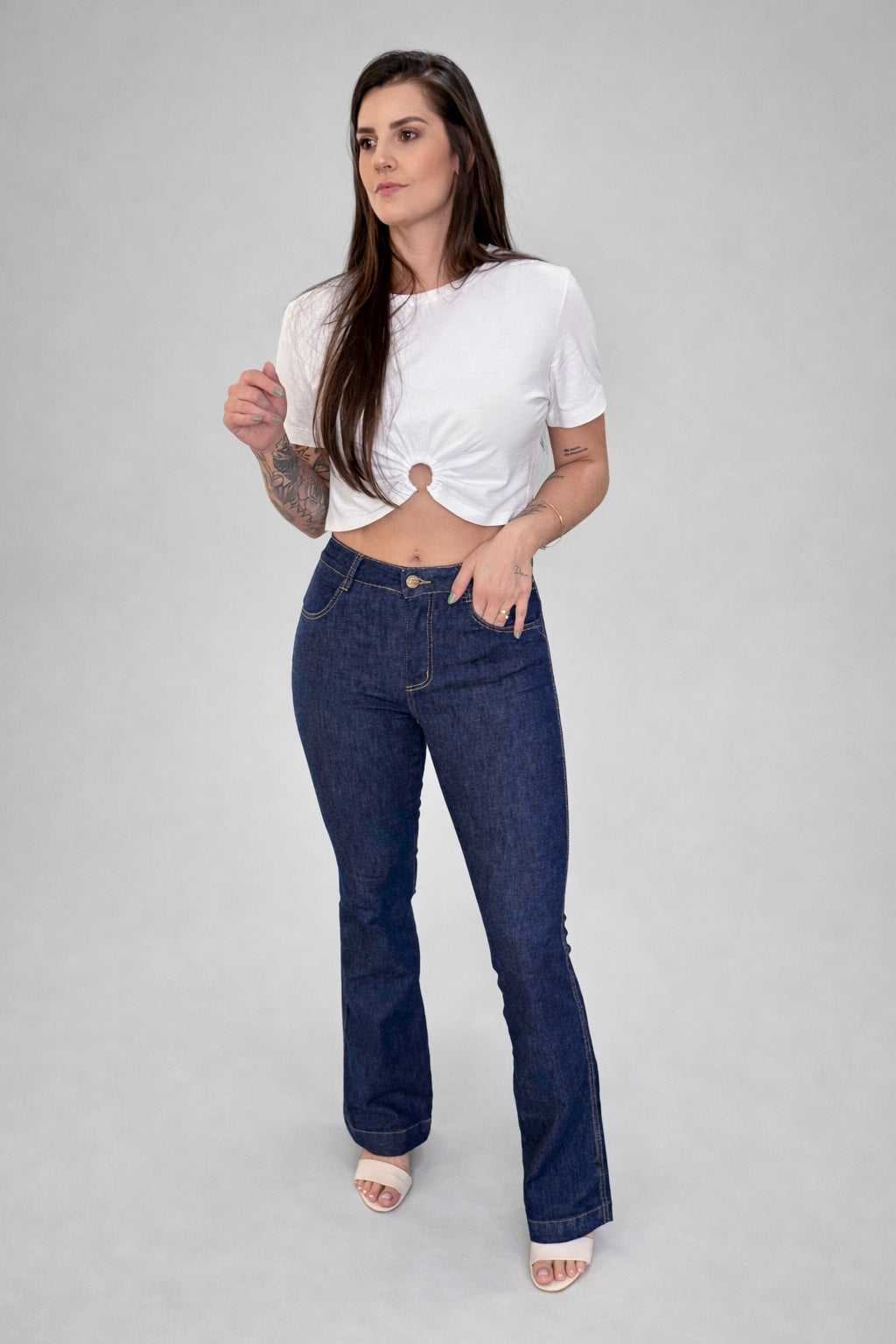 Calça Jeans Flare