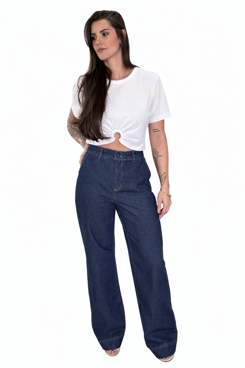 Calça Jeans Wide Leg