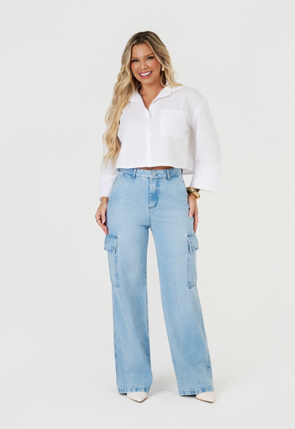 Calça Jeans Wide Leg